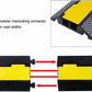 Rubber Cable Ramp Cord Cover Cable Protector Ramps Wire Hose Protective 2 Channel 22000Lbs Load Capacity Traffic Speed Bump for Asphalt Concrete Gravel Driveway Indoor Outdoor, 1 Pack