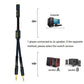 Arklove 7ft Shielded 1/8" inch TRS aux Input 3.5mm Female to 2X 3.5 Output Splitter Stereo Audio Video Cable Out 3.5 Male to Two 3.5 Male in Dual Speaker Cord 24k Gold Plated