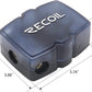Recoil MFH13 3-Way Mini-ANL Fused Distribution Block, 3 X 0/2/4 Gauge in / 3 X 4/8 Gauge Out Fused Distribution Block with 60A, 80A, 100A Fuses, Solid Brass for Maximum Power Transfer