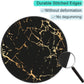 ITNRSIIET Round Mouse Pad with Stitched Edge Premium-Textured Waterproof Non-Slip Rubber Base Desktop Protection Mat Diameter 8.7 inches, Gold Texture Black Marble