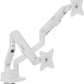 Pixio PS1D Wave White Dual Monitor Arm Stand Desk Mount - Fits up to 32 inches Monitors and up to 19.8lbs. VESA Compatibility and Integrated Cable Management