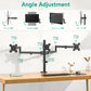WALI Triple Monitor Mount, 3 Monitor Desk Mount for 13-27 inch Computer Screens, Holds up to 22 lbs, Triple Monitors Stand for Desk, with Tilt, Swivel, Rotation, VESA 75/100mm (M003S), Black