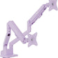 Pixio PS1D Wave Purple Dual Monitor Arm Stand Desk Mount - Fits up to 32 inches Monitors and up to 19.8lbs. VESA Compatibility and Integrated Cable Management