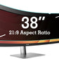 38 Inches Privacy Screen Filter for 21:9 Curved Ultrawide Monitor | Privacy Shield | Anti Glare | Anti-Blue Light | Eye Protection | Anti Spy | Computer Security Private Filter Protector
