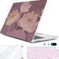 Compatible with 2025 2024 2023 2022 MacBook Air 13 inch Case M4 A3240 M3 A3113 M2 A2681, Hard Shell&Keyboard Cover&Screen Film&Webcam Cover for New M4 Mac Air 13.6 inch with Touch ID, Lotus