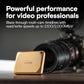 Crucial X10 Pro 4TB Portable SSD, Up to 2,100MB/s Read, 2000MB/s Write, USB 3.2 USB-C, External Solid State Drive, Durable Storage for Professional Creators, Gold - CT4000X10PROSSD9D02