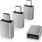 Elebase USB C Adapter for New iPhone 16 4Pack,USBC Male to USB 3.0 Female Adapter,Type C Thunderbolt 4 OTG Converter for Receivers Dongles,Hard Disk,Printers,Camera,Tablet,Laptop,Microsoft Surface