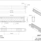 2 Pack 1U 12 Slot Horizontal Rack Mount Cable Management Organizer Plastic 19" Rack Mount with M6 Screws and Cage Nuts (PCMB12S2PC)