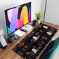 Cute Ghost Desk Mat Dark Vintage Large Mouse Pad Gaming Black Mouse Pad XXL Large Gaming Mousepad Desk Mat for Desktop Office Computer Laptop Keyboard and Mouse Mat - 31.5 X 15.7 in Desktop Protector