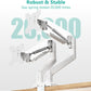 WALI Dual Monitor Stand for 17-32 inch Screens, Dual Monitor Arms for 2 Monitors Holds up to 19.8 lbs, Adjustable Gas Spring Dual Monitors Mount, VESA 75x75/100x100mm (GSMP002NW), White
