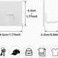 Adhesive Shower Hooks for Inside - Extra Sticky Stainless, Razor Holder Shower Accessories, Wall Mounted Self-Adhesive Double Hooks for Razor, Loofah, Towel, Shaver, Coat, Key, White, 4 Pack