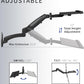 VIVO Sit-Stand 24 Inch Pneumatic Spring Keyboard and Mouse Tray Wall Mount, Counterbalance Height Adjustable Typing Platform, Ergonomic Tilt, Black, MOUNT-KB35B
