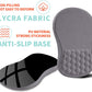 Ergonomic Mouse Pad Wrist Support with Memory Foam Massage Bulge, Carpal Tunnel Pain Relief Mousepad Wrist Rest for Mouse(12x8 inch, Silver Gray Light Purple)