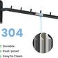 Clothing Racks for Hanging Clothes, Garment Racks Wall Mounted Clothes Bar-Hanger Holder Hooks Heavy Duty Folding Drying Rack Space Saving Clothing Hanging System Closet Storage Organizer