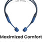SHOKZ OpenRun Mini - Bone Conduction Headphones,Open-Ear Bluetooth Wireless Sport Headphones for Running & Workout,Sweat Resistant, Long 8H Playtime,Mic,with Hair Band-Blue