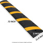 Garvee Speed Bump, 2 Pack 6 ft Rubber Speed Bumps for Asphalt Road Driveway, 25000 LBS Load Capacity Modular Cable Ramps Cable Protector Ramp Hose Protector Ramp with 2 Cord Channel