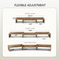 AMERIERGO Dual Monitor Stand Riser- 3 Shelf Screen Stand with Adjustable Length and Angle, 2 Extra Functional Slot Desktop Organizer Stand for PC, Computer, Laptop (Rustic Brown)