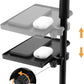 RTNLIT Microphone Stand Tray, Clamp On Firm Rack Tray Holder with 4.5 Pound Weight Capacity Adjustable Mic Stand Shelf for Live Streaming, Stage, Music Sheet, Karaoke, Recording, Podcast (7.9" × 5.5")