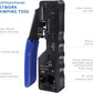 RJ45 Crimp Tool Ethernet Crimping Tool Wire Cutter Crimper For Cat7 Cat6a Cat6 Cat5e Pass Through Connectors