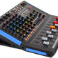 Pyle 6-Channel Bluetooth Studio Audio Mixer - DJ Controller w/ USB Drive - XLR Mic Input - +48V Phantom Power - 16 DSP Effects - MP3/WAV Playback - For Professional & Beginner Use - PMXU67BT