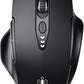 Bluetooth Mouse,[Upgraded] Rechargeable Wireless Mouse (BT 5.0/4.0+2.4G Hz),Computer Mouse with Visible Battery Level, 4 Adjustable DPI, Portable PC Mouse for MacBook Chromebook,Black