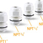 XHF 25 Pcs 3/8" IP68 Strain Relief Nylon Cord Grip Waterproof NPT Cable Glands Adjustable UL Listed and RoHS Compliant (Grey)