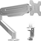 Suptek Single Monitor Mount Adjustable Gas Spring Monitor Arm Desk Mount Stand Fits 17 20 22 23 24 26 27 32 33 inch Monitors,Holds up to 22 lbs,Silver(MD18S)