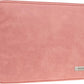 RAINYEAR 15.6 Inch Laptop Sleeve Protective Case PU Suede Leather Zipper Padded Cover Water Resistant Carrying Bag Compatible with 15.6" Notebook Computer Chromebook(Coral)