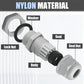 12 Pcs 1/2" NPT Nylon Cable Glands, Grey Strain Relief Cable Cord Connector IP68 Waterproof Junction Box Wire Protectors Adjustable for 6-12mm Cable Diameter