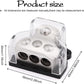 3 Way Power Distribution Block 1x 0 Gauge in 3X 4 Gauge Out Amp Power Distribution Ground Distributor Connecting Block for Car Amplifier Audio Splitter,2Pcs