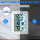 Geevon Digital Hygrometer Indoor Outdoor Thermometer Wireless with Clock, Backlight Temperature Gauge Humidity Monitor, Inside Outside Thermometer with 200ft/60m Range Remote Sensor,White