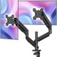 Simple Trending Dual Monitor Stand for 17-32 inch Computer Screens, Computer Stand, Adjustable Stand for 2 Monitors Holds up to 20 lbs, Black