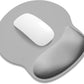 ITNRSIIET Ergonomic Mouse Pad with Wider Memory Foam Wrist Rest +17% - Curved Cushion Reduces Pressure 20%, Pain Relief, Non-Slip, Smooth, Cute Colors, 9.85 x 9 in, Space Gray
