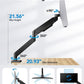 HUANUO Ultrawide Monitor Arm for 13 to 43 Inch Screens, Single Heavy Duty Monitor Arm Holds up to 33 lbs, Full Motion with Tilt Swivel Rotation, VESA 75x75mm or 100x100mm