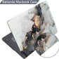 Batianda Premium Case for New MacBook Air 15 inch 2025 M4 2024 2023 with M3 M2 Chip Model A3114 A2941, Designed Protective Plastic Hardshell & Keyboard Cover & Screen Protector, Gold Fluid Art