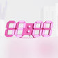 KOSUMOSU Pink LED Clock 3D Wall Clock 9.7" Table Clock for Living Room Modern Digital Clock for Bedroom Aesthetic Bedside Desk Clock with Remote/Dimming/12/24H/Temp/Alarm Clock/Date