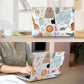 Compatible with 2025 2024-2022 MacBook Air 13 inch Case M4 A3240 M3 A3113 M2 A2681, Hard Shell&Keyboard Cover&Screen Film&Webcam Cover for New M4 Mac Air 13.6 inch with Touch ID, Cute Animal