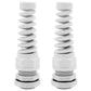 Strain Relief Cord Connector,LISTENJIALE 2Pcs NPT 3/8" Waterproof Cable Gland Flex Spiral Strain Relief Adjustable 5-10mm Cable Connector Nylon Joint with Gaskets(Grey)