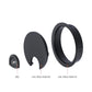 2 Pack Desk Grommet 2 Inch 50mm, Zinc Alloy Computer Desk Wire Hole Cover, Office Desktop Cord Cable Hole Metal Ring, Black