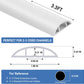 Floor Cord Cover Self Adhesive Cord Hider Floor Extension Cord Covers for Floor Power Cord Protector Cable Management Prevent Cable Trips Cable Cavity 0.59" W x 0.31" H (White, 3.3Ft)