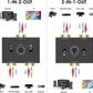 Y.D.F 2-Way Bi-Directional RCA Switch, HiFi AV L/R Sound Channel 1 in 2 Out or 2 in 1 Out, L/R Sound Channel Audio Switcher Splitter RCA Stereo Selector for DVD Stereo Speaker CD Player