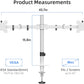 Suptek Dual Monitor Desk Mount, Adjustable Dual Monitor Arm for 2 Monitor Screens up to 42 inch, Extra Tall 15.75" Pole Monitor Stand for Desk, Holds up to 22 lbs,White(MD9442LW)