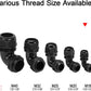 LeMotech M20 Cable Gland, 90 Degree Adjustable 9-14mm Strain Relief, Cord Connectors Nylon Joints with Gaskets, 6 Pcs, Black