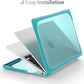 Batianda for New MacBook Air 13.6 inch Case 2025 M4 2024 2022 Release Model A3240 A2681(M2) A3113(M3), Heavy Duty Shockproof Protective Hard Shell with Fold Kickstand & Keyboard Cover, Light Blue