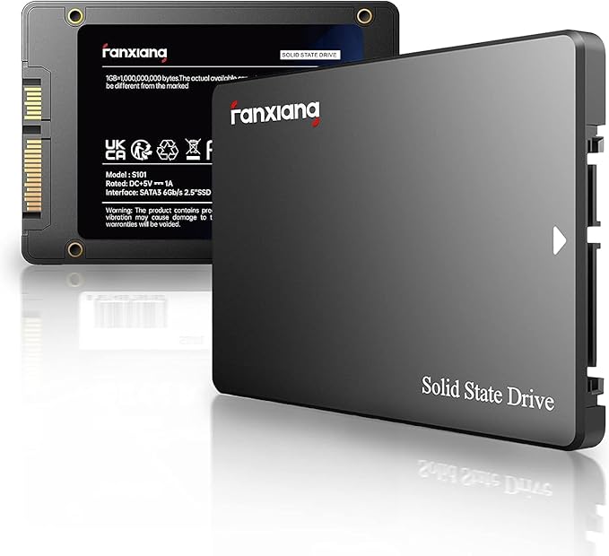 fanxiang S101 128GB SSD SATA III 6Gb/s 2.5" Internal Solid State Drive, Read Speed up to 500MB/sec, Compatible with Laptop and PC Desktops(Black)