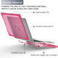 Batianda for New MacBook Air 13.6 inch Case 2025 M4 2024 2022 Release Model A3240 A2681(M2) A3113(M3), Heavy Duty Shockproof Protective Hard Shell with Fold Kickstand & Keyboard Cover, Pink