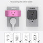 TROND Pink Outlet Extender - Multi Plug Outlet with 3-Prong Grounded Sockets, 3 Way Angled Plug Splitter, Compact and Practical Multiple Wall Expander for Home Travel Cruise Dorm Essentials