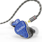 BASN Bmaster5 in Ear Monitors, 5 Drivers Drummer Headphones with Powerful Bass, Noise Isolation IEM Earbuds with Detachable MMCX Sliver-Plated OFC Cable for Musicians (Sapphire Blue, MMCX)
