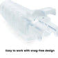 trueCABLE RJ45 Strain Relief Boots, Small 5.5 to 7.0mm Cut-to-Fit PVC Plug Cover, Transparent, 100 Pieces