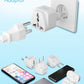 Ceptics European Travel Plug Adapter (Type C), Universal to European EU, Power Charge your Electronics in Italy, Greece, Germany, Outlet Adaptor 3 Pack